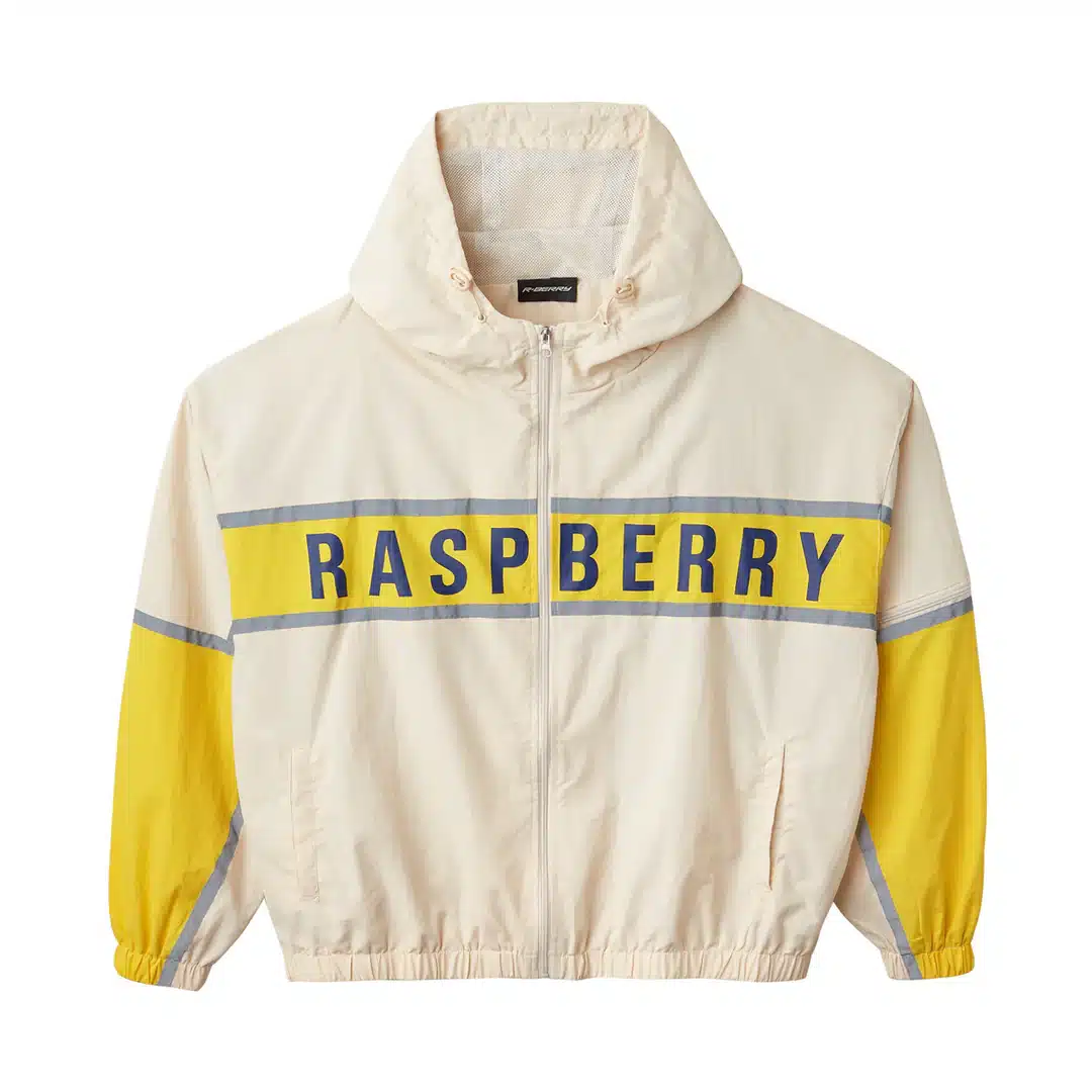 RASPBERRYWINDBREAKERCREAM1.webp Raspberry Hills Windbreaker Cream Hoodie - Image 1