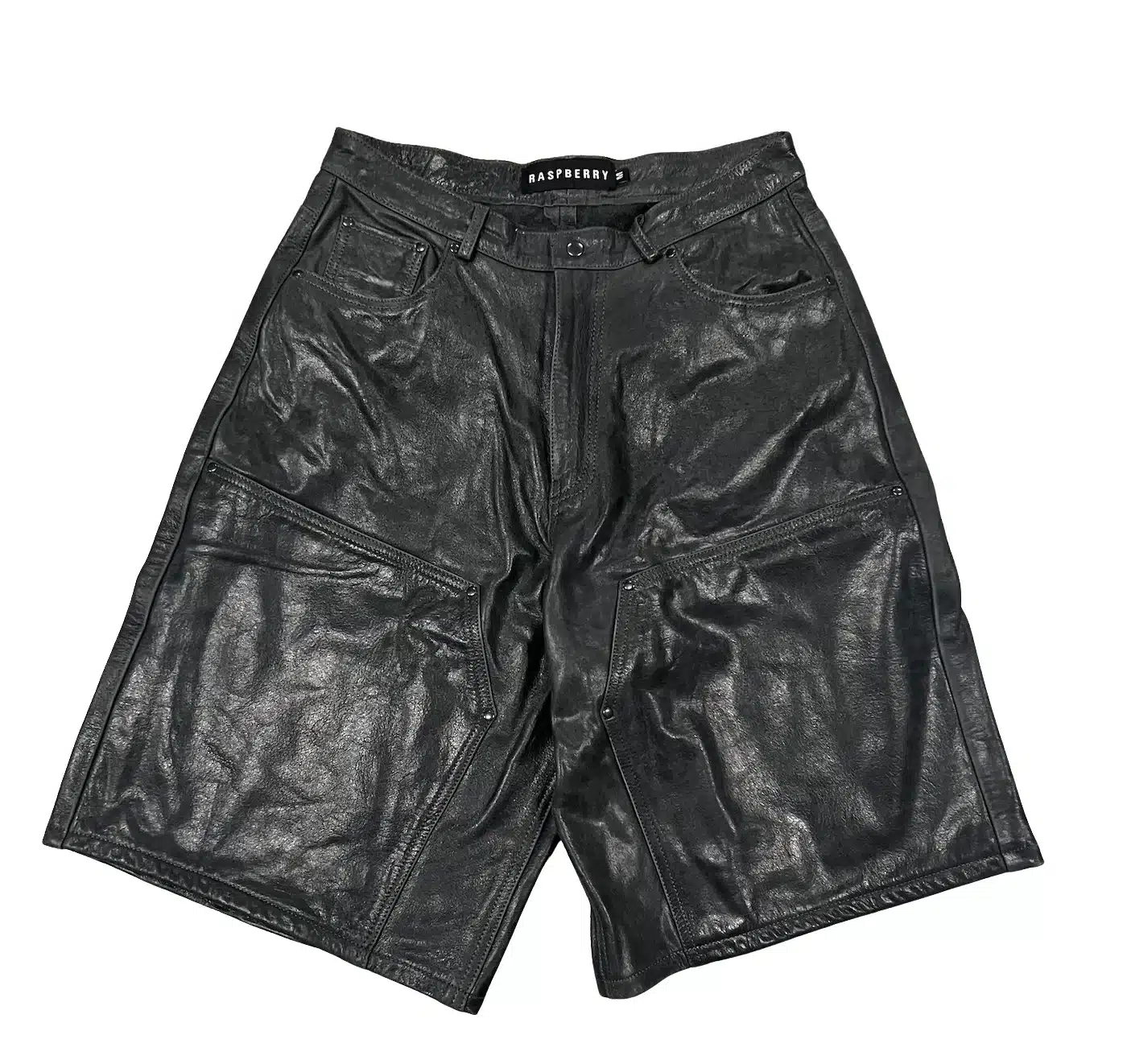 jmytxbefqthnx5brt1gv_d87e2b6f-a4f7-4b7a-be4f-e268fd6063ca.webp Raspberry Hills 'Black' Leather Shorts - Image 1